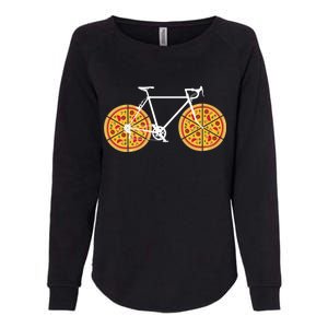 Pizza Bicycle  Womens California Wash Sweatshirt