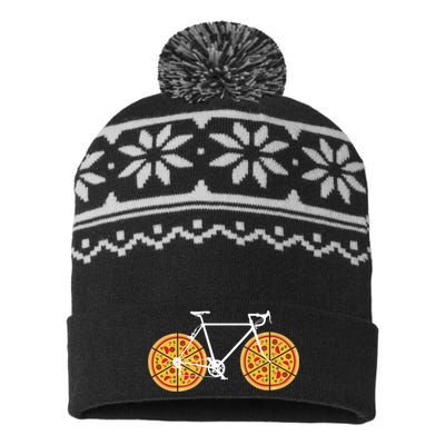 Pizza Bicycle  USA-Made Snowflake Beanie