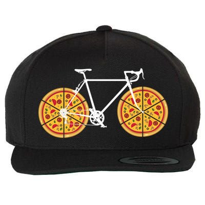 Pizza Bicycle  Wool Snapback Cap