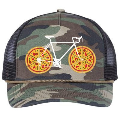 Pizza Bicycle  Retro Rope Trucker Hat Cap