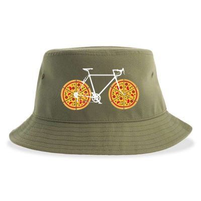 Pizza Bicycle  Sustainable Bucket Hat