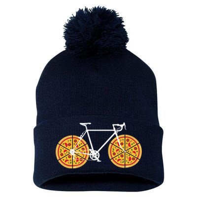 Pizza Bicycle  Pom Pom 12in Knit Beanie