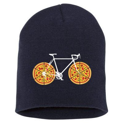 Pizza Bicycle  Short Acrylic Beanie