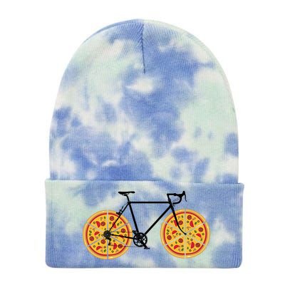 Pizza Bicycle  Tie Dye 12in Knit Beanie