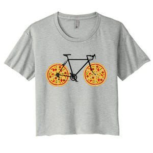 Pizza Bicycle  Women's Crop Top Tee