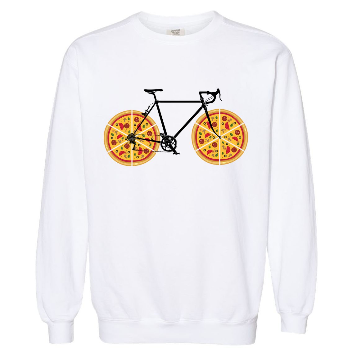 Pizza Bicycle  Garment-Dyed Sweatshirt