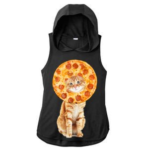 Pizza Cat Ladies PosiCharge Tri-Blend Wicking Draft Hoodie Tank