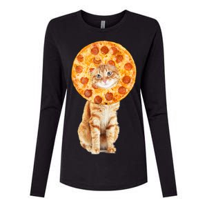 Pizza Cat Womens Cotton Relaxed Long Sleeve T-Shirt