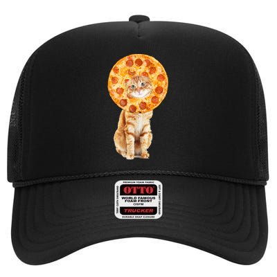 Pizza Cat High Crown Mesh Back Trucker Hat