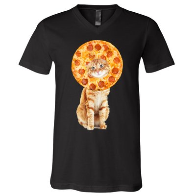 Pizza Cat V-Neck T-Shirt