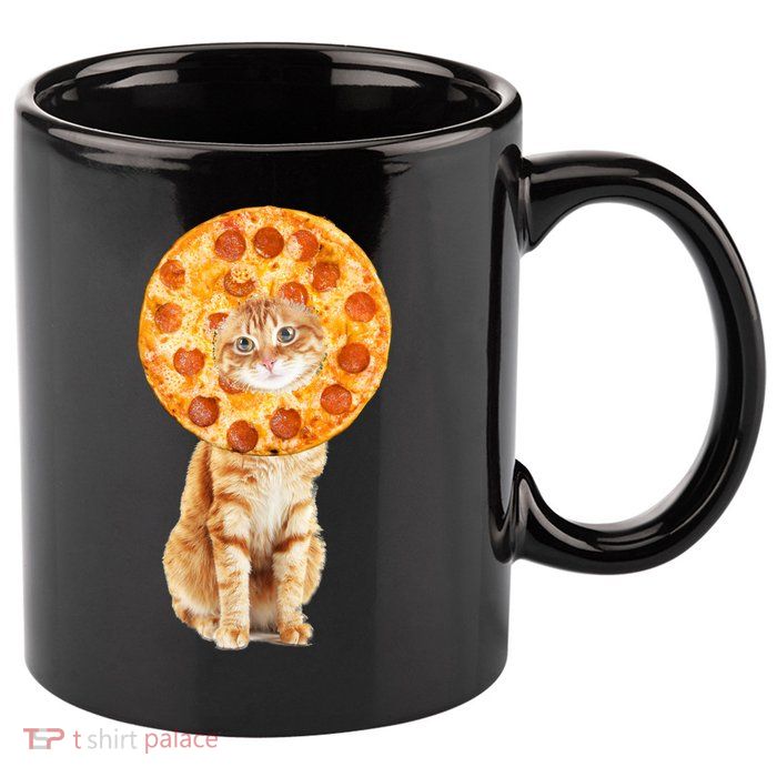 Pizza Cat 11oz C Handle Ceramic Mug