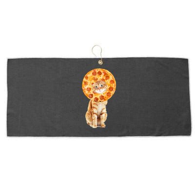 Pizza Cat Large Microfiber Waffle Golf Towel