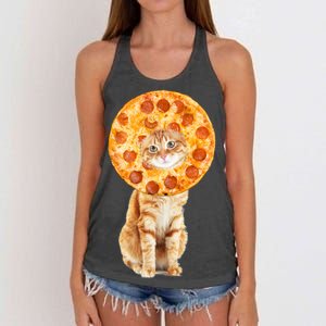 Pizza Cat Women's Knotted Racerback Tank