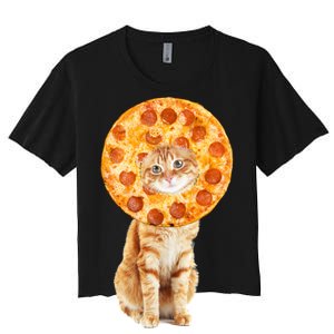 Pizza Cat Women's Crop Top Tee