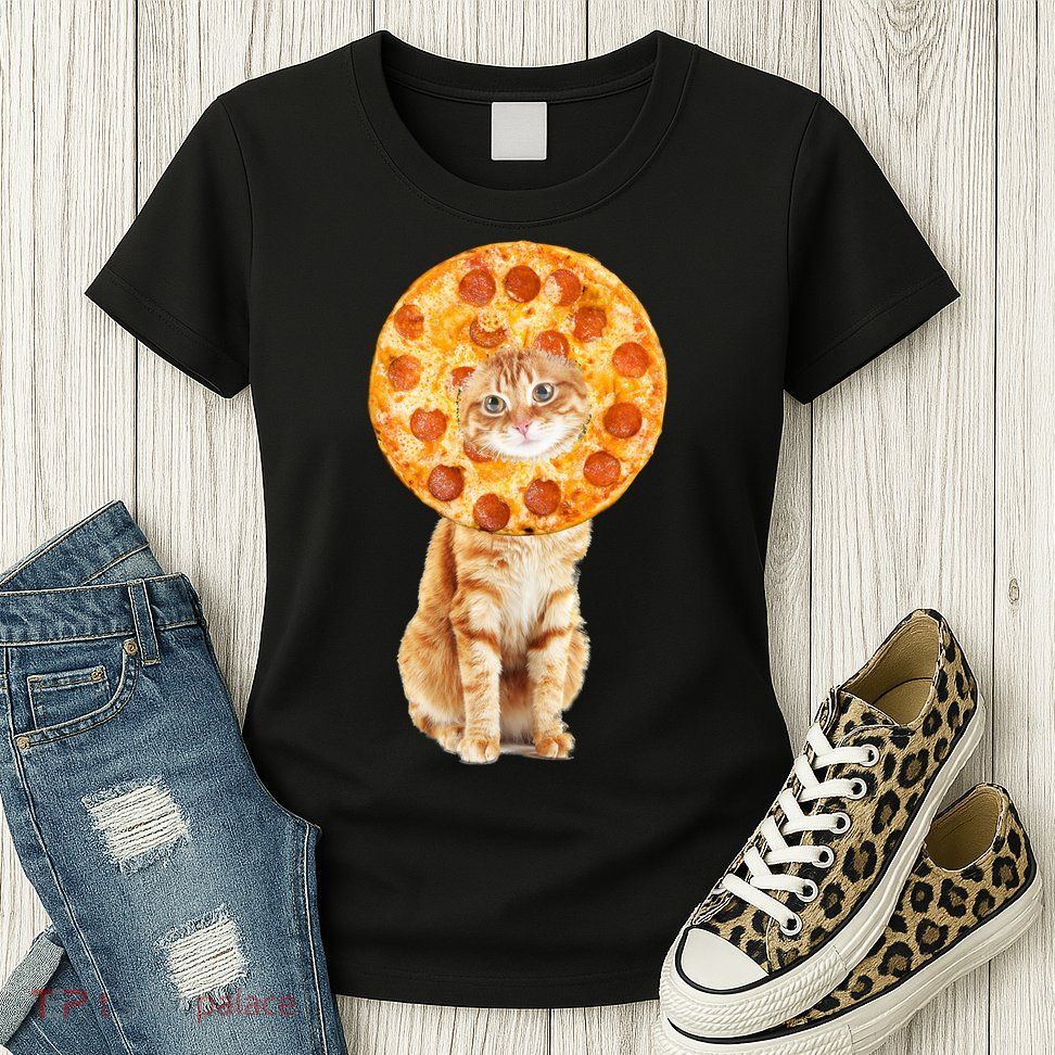 Pizza Cat Womens T-Shirt