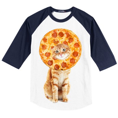 Pizza Cat Baseball Sleeve Shirt