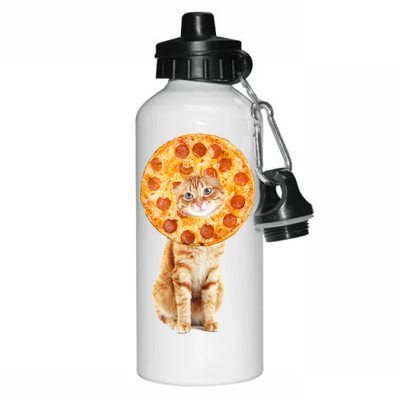 Pizza Cat Aluminum Water Bottle