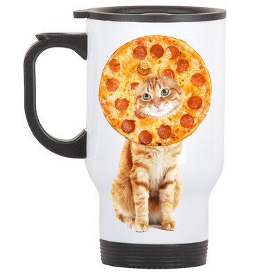 Pizza Cat Stainless Steel Travel Mug