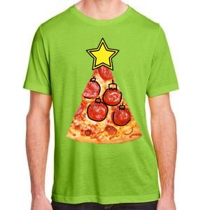 Pizza Christmas Tree Star Adult ChromaSoft Performance T-Shirt