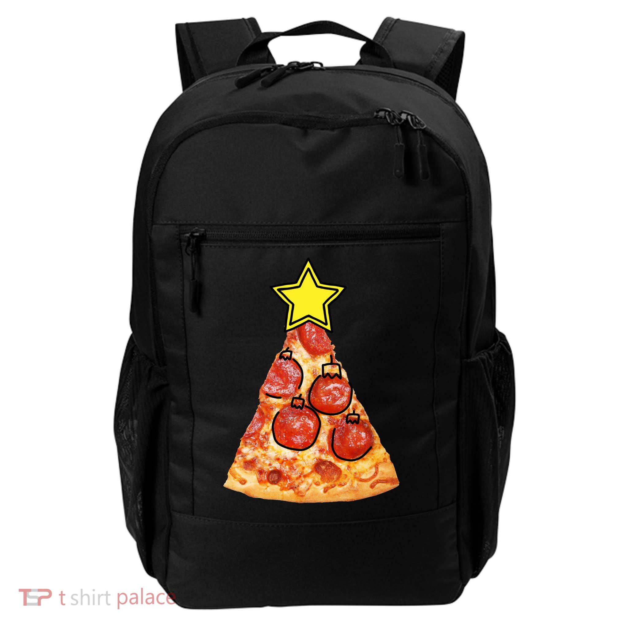Pizza Christmas Tree Star Daily Commute Backpack