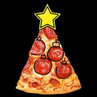 Pizza Christmas Tree Star Backpack