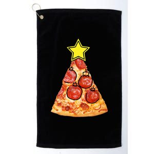 Pizza Christmas Tree Star Platinum Collection Golf Towel