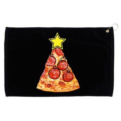 Pizza Christmas Tree Star Grommeted Golf Towel