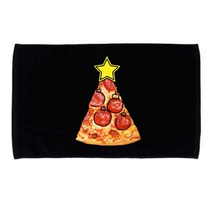 Pizza Christmas Tree Star Microfiber Hand Towel