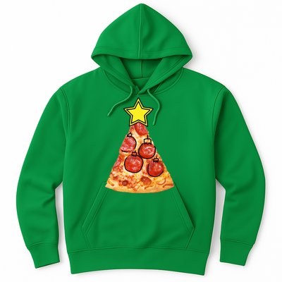 Pizza Christmas Tree Star Hoodie