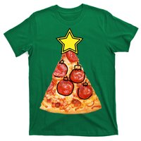 Pizza Christmas Tree Star T-Shirt