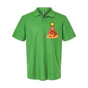 Pizza Christmas Tree Star Softstyle Adult Sport Polo