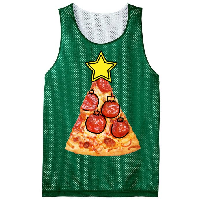 Pizza Christmas Tree Star Mesh Reversible Basketball Jersey Tank