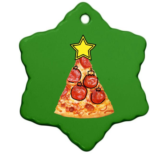 Pizza Christmas Tree Star Ceramic Star Ornament