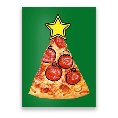 Pizza Christmas Tree Star Poster