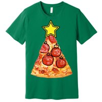 Pizza Christmas Tree Star Premium T-Shirt