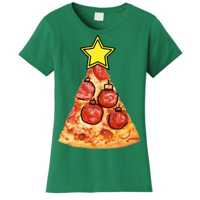 Pizza Christmas Tree Star Women's T-Shirt