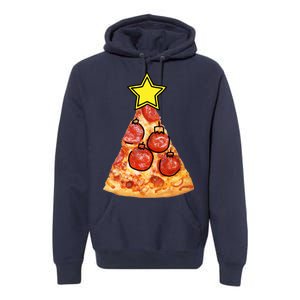 Pizza Christmas Tree Star Premium Hoodie