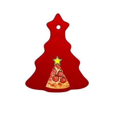 Pizza Christmas Tree Star Ceramic Tree Ornament