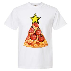 Pizza Christmas Tree Star Garment-Dyed Heavyweight T-Shirt