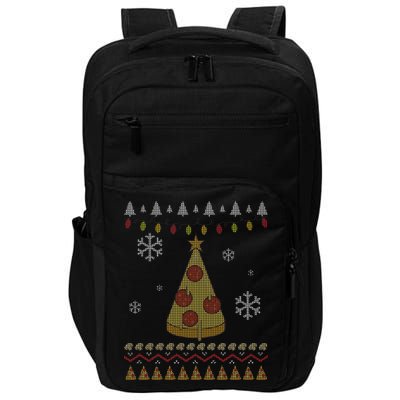 Pizza Christmas Tree Ugly Impact Tech Backpack