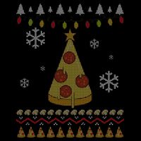 Pizza Christmas Tree Ugly 7-Panel Snapback Hat