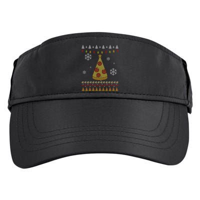 Pizza Christmas Tree Ugly Adult Drive Performance Visor