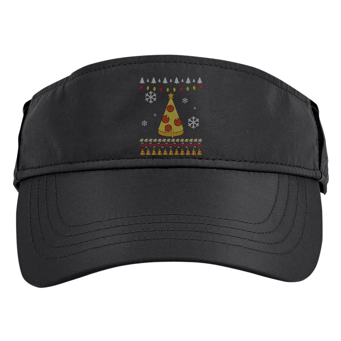 Pizza Christmas Tree Ugly Adult Drive Performance Visor