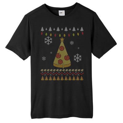 Pizza Christmas Tree Ugly Tall Fusion ChromaSoft Performance T-Shirt