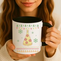 Pizza Christmas Tree Ugly Mug