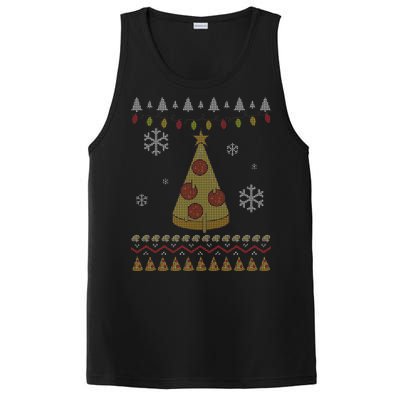 Pizza Christmas Tree Ugly PosiCharge Competitor Tank