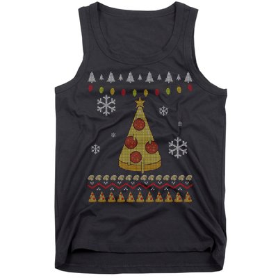 Pizza Christmas Tree Ugly Tank Top