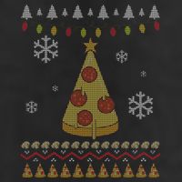 Pizza Christmas Tree Ugly Golf Towel