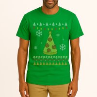 Pizza Christmas Tree Ugly Tall T-Shirt