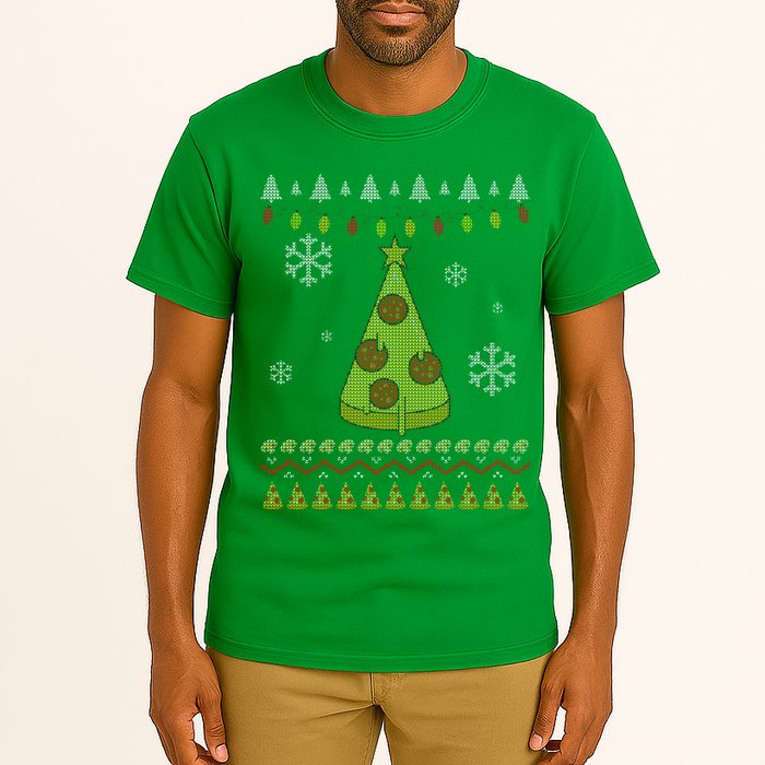 Pizza Christmas Tree Ugly Tall T-Shirt